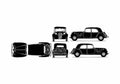 Blueprint Citroen 11CV Traction Avant Sedan A4 Photo Print