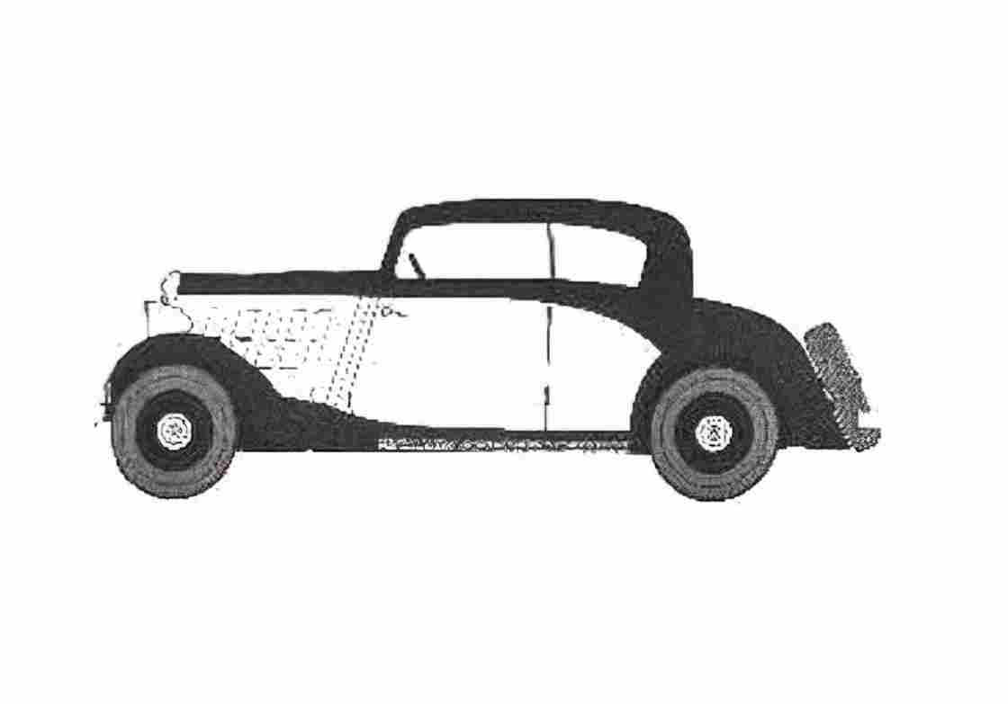 Blueprint Citroen 15CV Coach Wagon 1932 A4 Photo Print