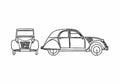 Blueprint Citroen 2CV Hatchback 1954 A4 Photo Print