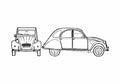 Blueprint Citroen 2CV6 Hatchback 1971 A4 Photo Print
