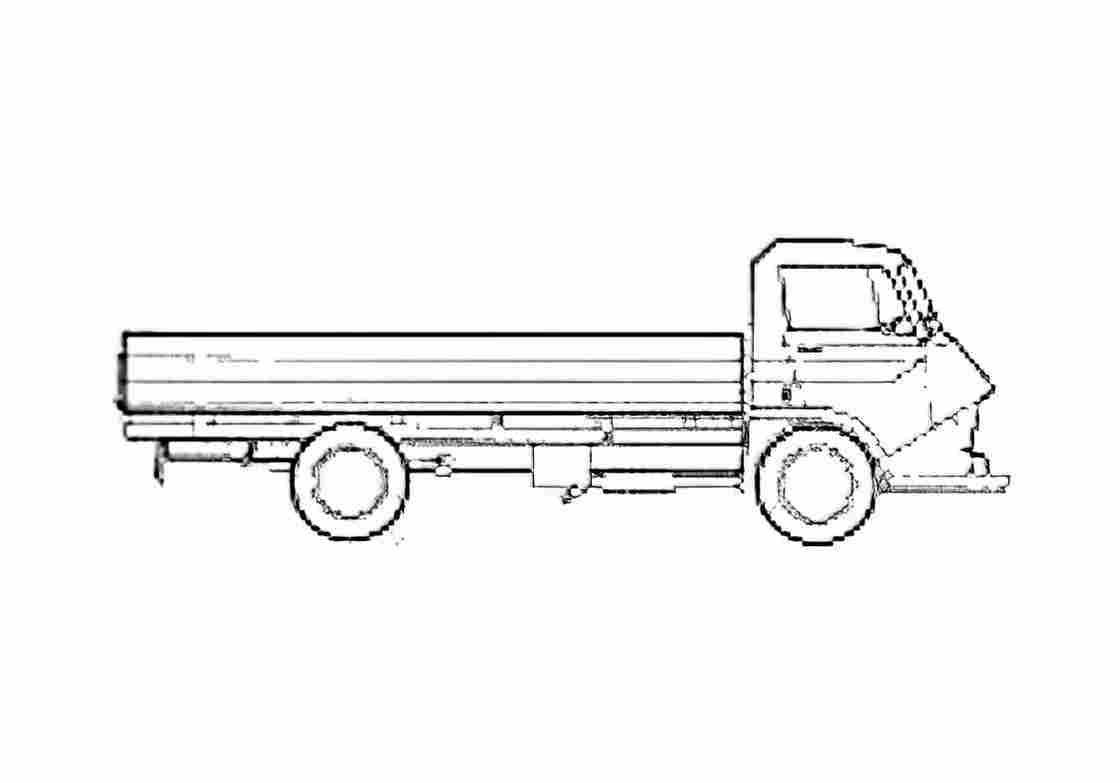 Blueprint Citroen 600 Flatbed MWB Truck 1965 A4 Photo Print