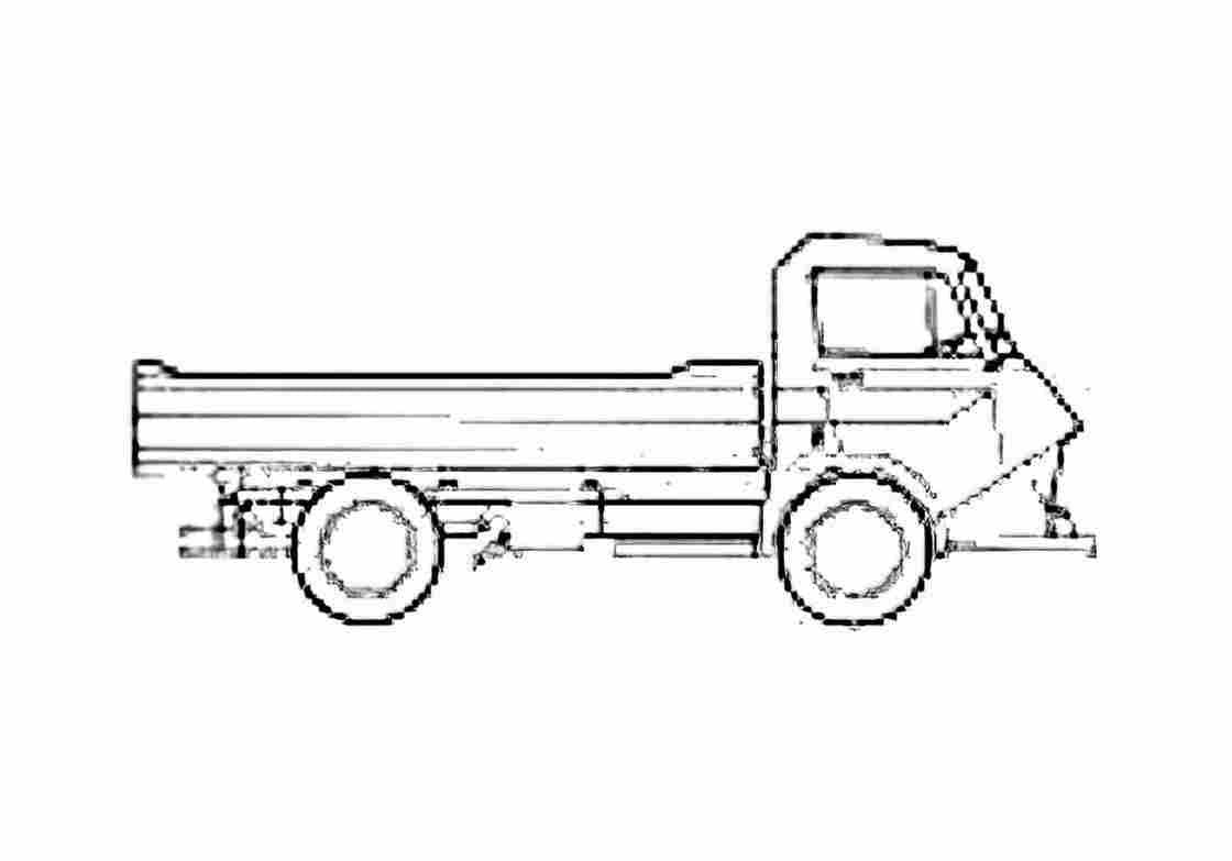 Blueprint Citroen 600 SWB Truck 1965 A4 Photo Print