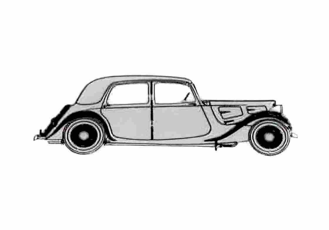Blueprint Citroen 7A Traction Avant Wagon 1936 A4 Photo Print