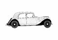 Blueprint Citroen 7CV Traction Avant Cabriolet 1938 A4 Photo Print