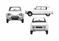 Blueprint Citroen Ami 6 Berline Sedan 1961 A4 Photo Print