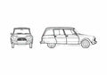 Blueprint Citroen Ami 8 Break Wagon 1974 A4 Photo Print
