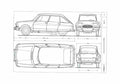 Blueprint Citroen Ami A4 Photo Print