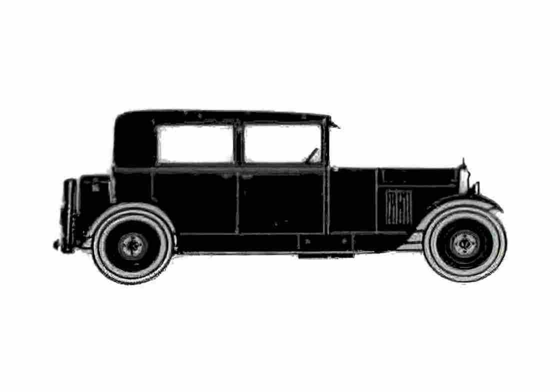Blueprint Citroen B14 Conduite interieure Sedan 1927 A4 Photo Print