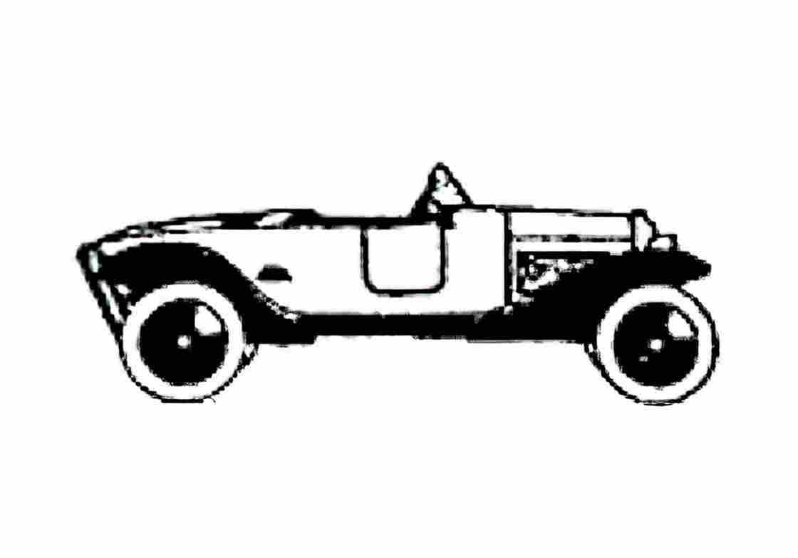 Blueprint Citroen B2 Caddy Sport Cabriolet 1923 A4 Photo Print