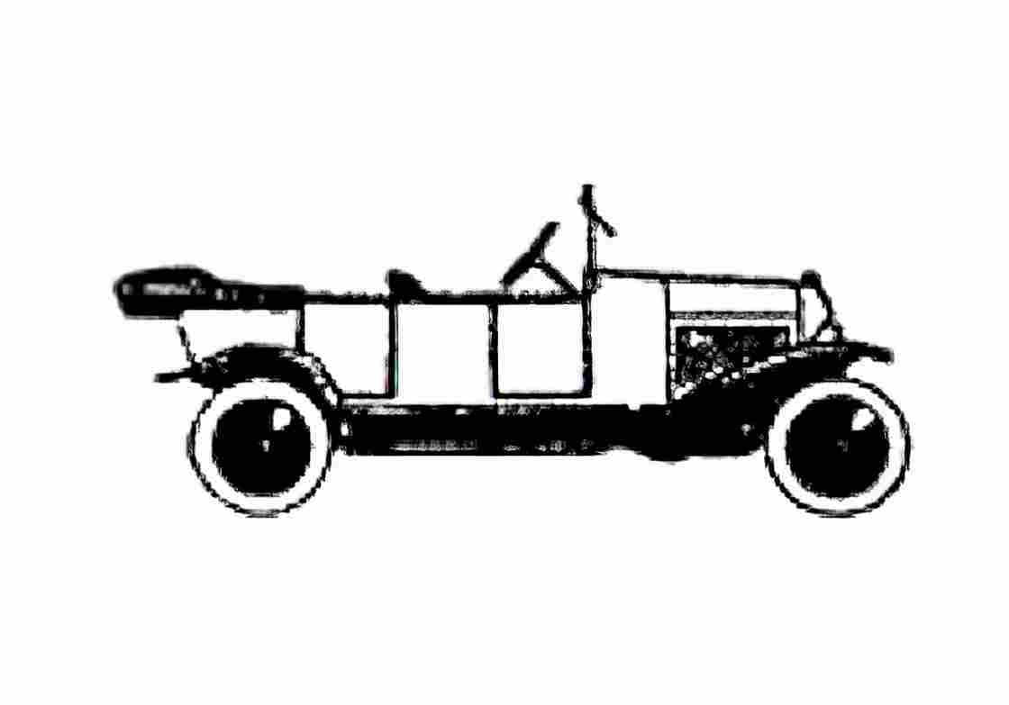Blueprint Citroen B2 Torpedo Cabriolet 1923 A4 Photo Print