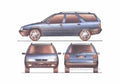 Blueprint Citroen BX Break Wagon 1990 A4 Photo Print