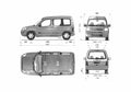 Blueprint Citroen Berlingo Minivan 2002 A4 Photo Print