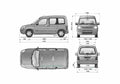 Blueprint Citroen Berlingo Minivan 2008 A4 Photo Print