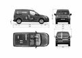 Blueprint Citroen Berlingo VU Van 2008 A4 Photo Print