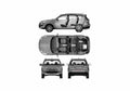 Blueprint Citroen C Crosser SUV 2007 A4 Photo Print