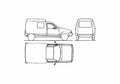 Blueprint Citroen C15 Truck 01 A4 Photo Print