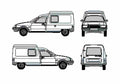 Blueprint Citroen C15 Wagon 1992 A4 Photo Print