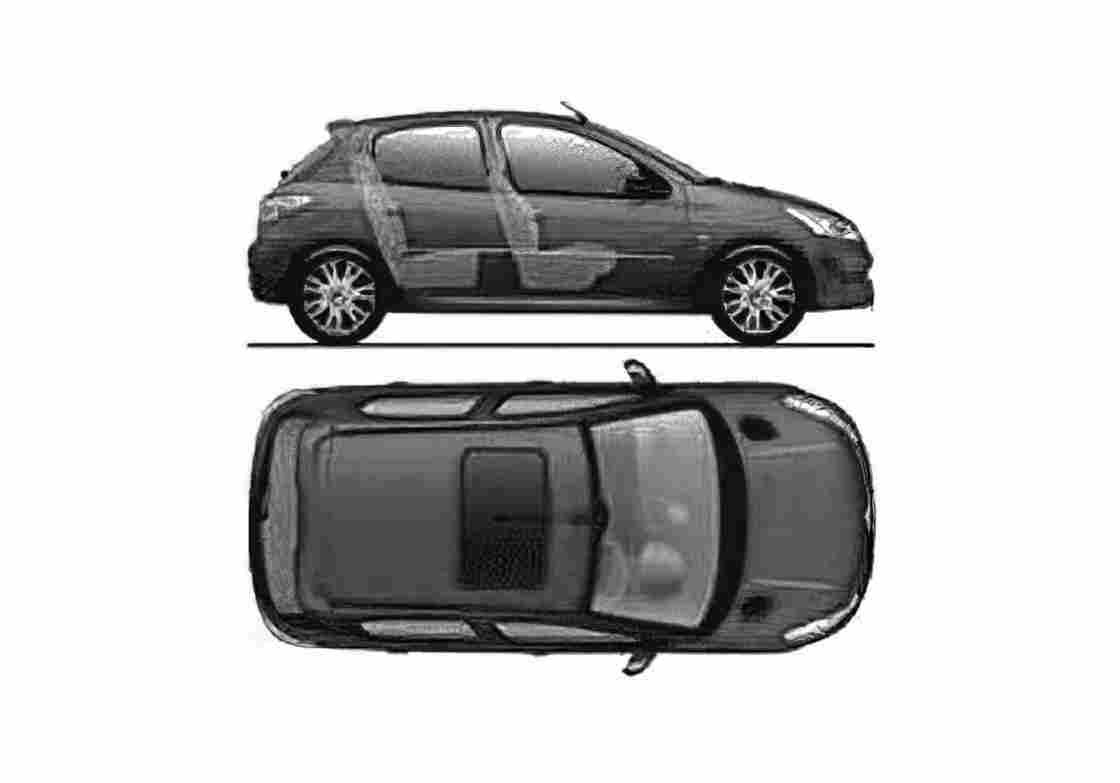 Blueprint Citroen C2 China Hatchback 2006 A4 Photo Print