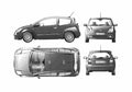 Blueprint Citroen C2 Hatchback 2004 A4 Photo Print