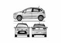 Blueprint Citroen C3 Hatchback 2010 A4 Photo Print