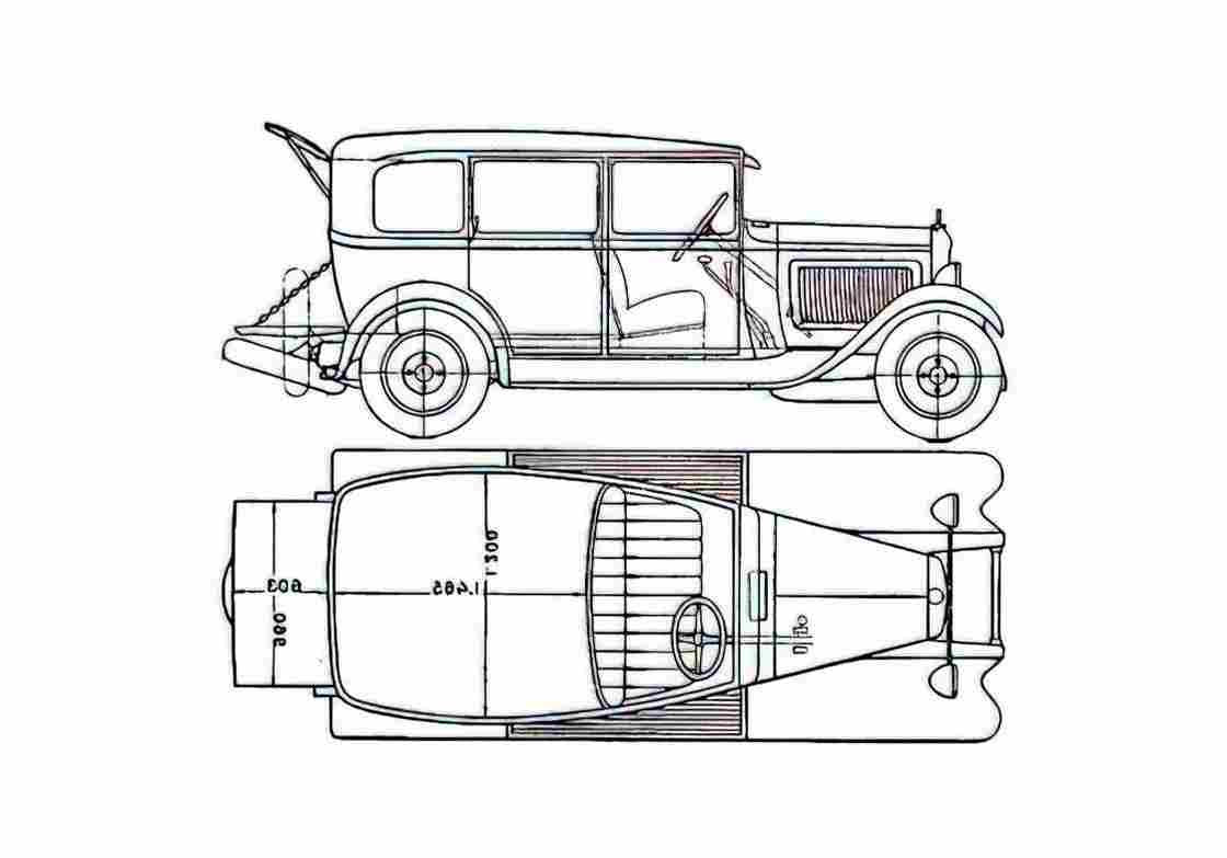 Blueprint Citroen C4 Conduite Interieure Commercial Wagon 1932 A4 Photo Print