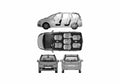 Blueprint Citroen C4 Picasso Minivan 2007 A4 Photo Print
