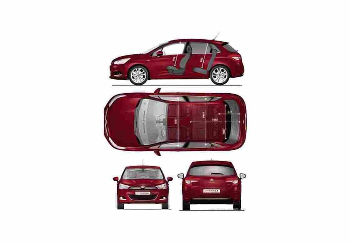 Blueprint Citroen C4 S2 Hatchback 2010 A4 Photo Print