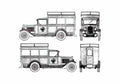 Blueprint Citroen C4 Taxi Sedan 1933 A4 Photo Print
