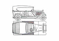 Blueprint Citroen C4 Torpedo Commercial Cabriolet 1932 A4 Photo Print