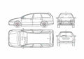 Blueprint Citroen C5 Break Wagon 2006 A4 Photo Print