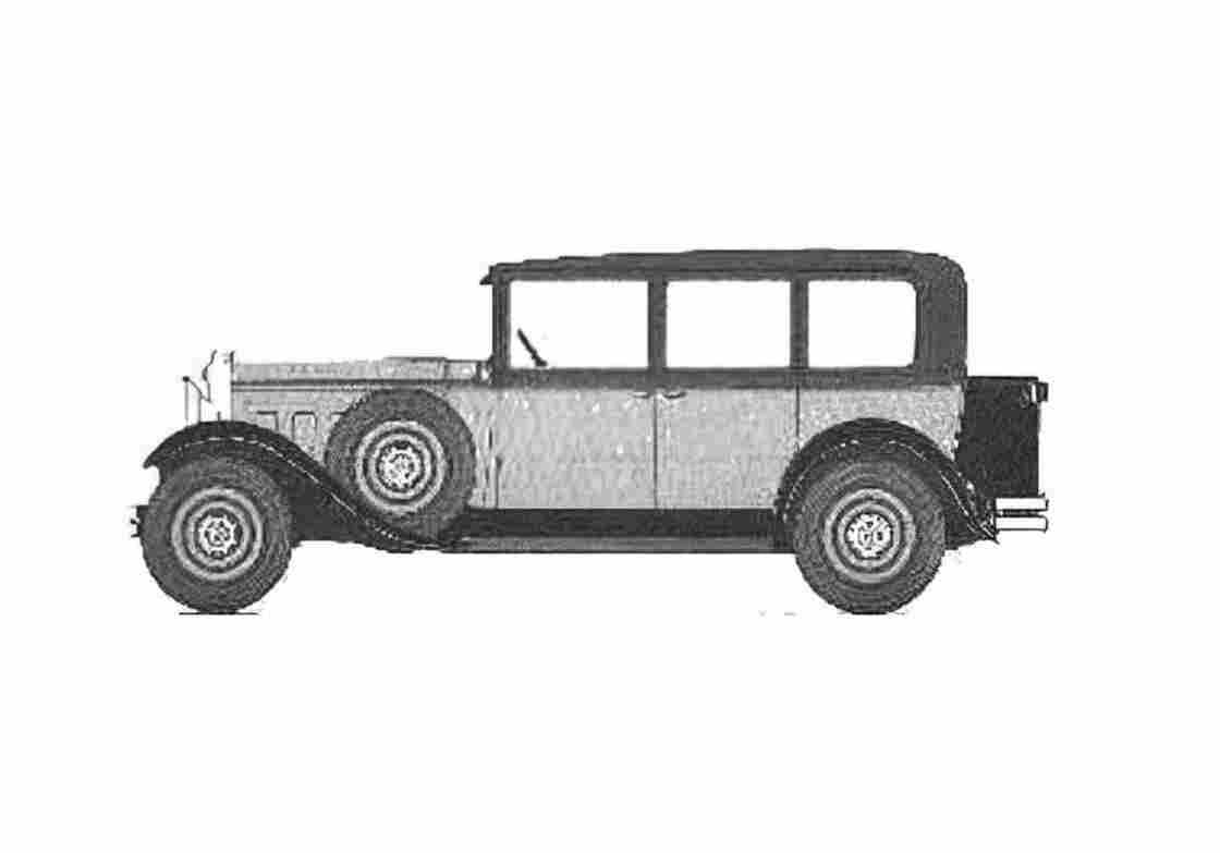 Blueprint Citroen C6 CGL Familiale Sedan 1932 A4 Photo Print