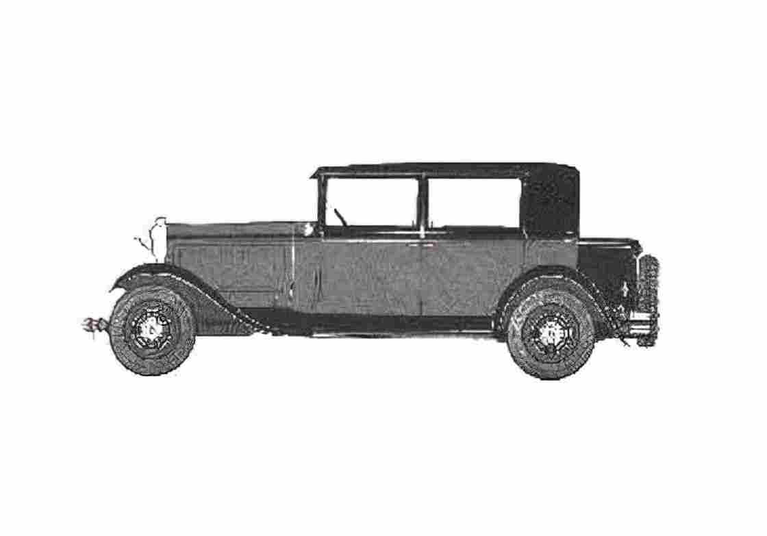 Blueprint Citroen C6G Berline de Voyage Sedan 1932 A4 Photo Print
