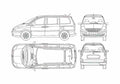 Blueprint Citroen C8 Minivan 2006 A4 Photo Print