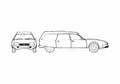 Blueprint Citroen CX 2200 Diesel Break Wagon 1975 A4 Photo Print