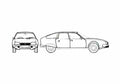 Blueprint Citroen CX 2200 Diesel Hatchback 1974 A4 Photo Print