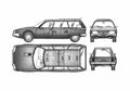Blueprint Citroen CX Break Familiale Wagon 1978 A4 Photo Print