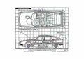 Blueprint Citroen CX GTI Hatchback 1975 A4 Photo Print