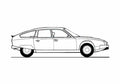 Blueprint Citroen CX Hatchback 1981 A4 Photo Print