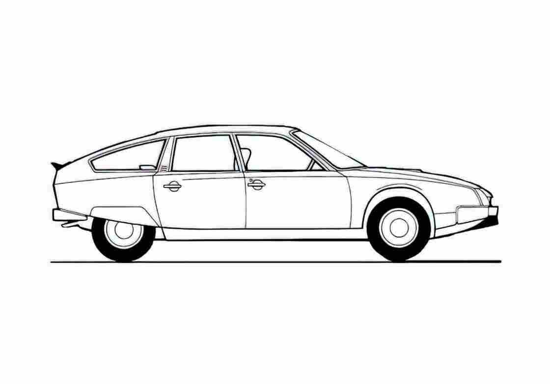 Blueprint Citroen CX Hatchback 1981 A4 Photo Print