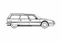 Blueprint Citroen CX20 Re Familiale Wagon 1986 A4 Photo Print