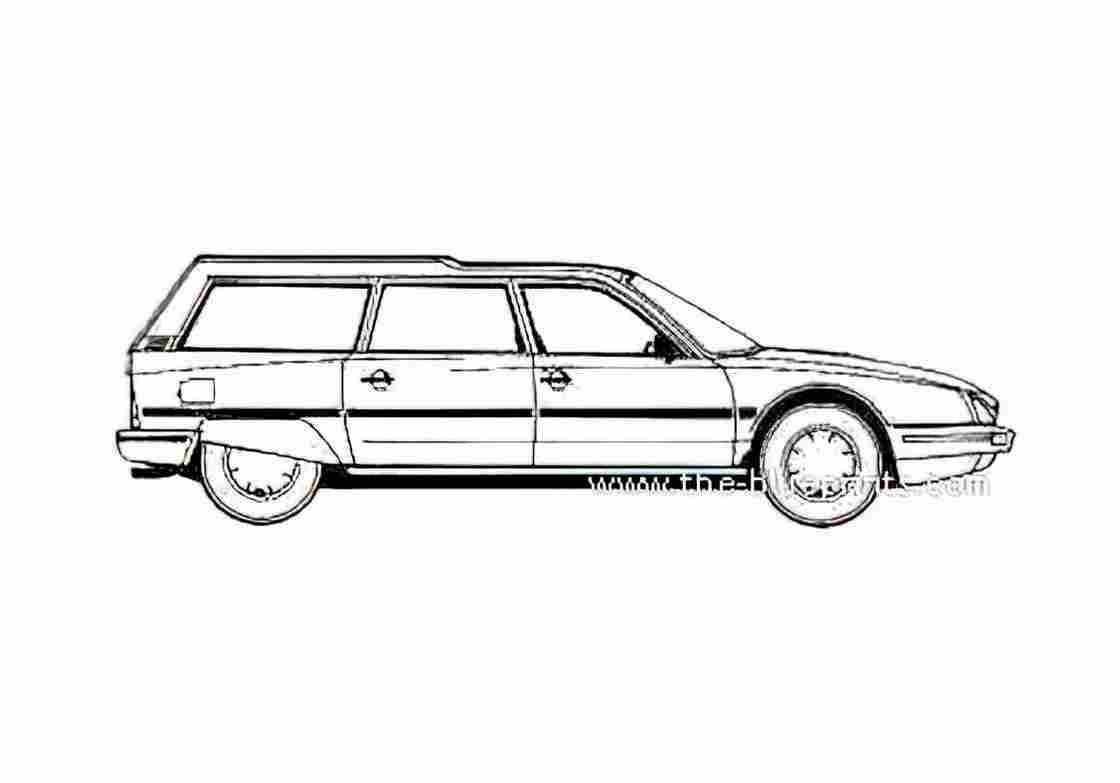 Blueprint Citroen CX20 Re Familiale Wagon 1986 A4 Photo Print