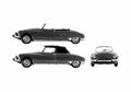 Blueprint Citroen DS 19 decapotable Cabriolet 1967 A4 Photo Print