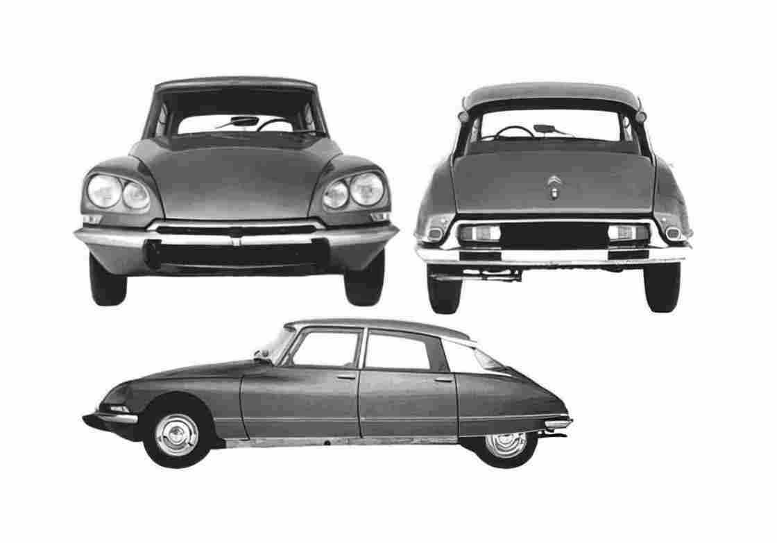 Blueprint Citroen DS 21 Pallas Hatchback 1971 A4 Photo Print