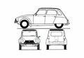 Blueprint Citroen Dyane 6 Hatchback 1969 A4 Photo Print