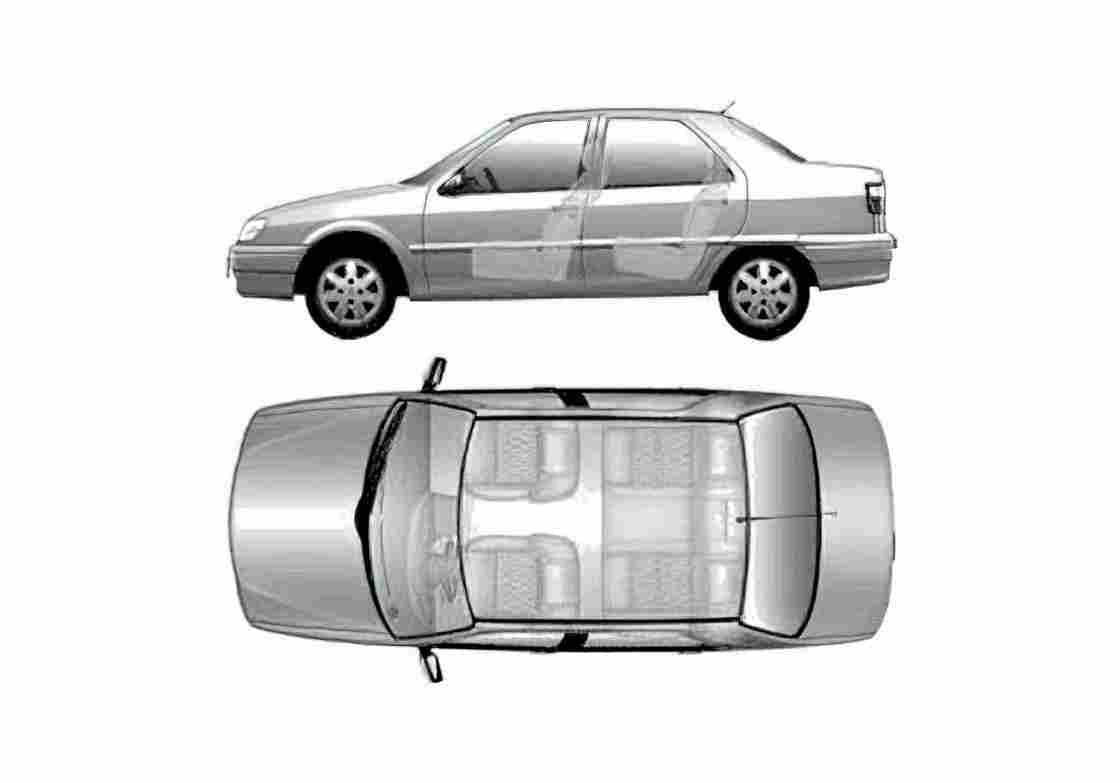 Blueprint Citroen Elysee ZX China) Hatchback 2005 A4 Photo Print