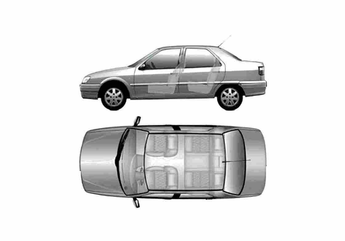 Blueprint Citroen Elysee ZX China) Sedan 2005 A4 Photo Print