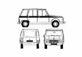 Blueprint Citroen FAF Berline 5 door Hatchback 1973 A4 Photo Print