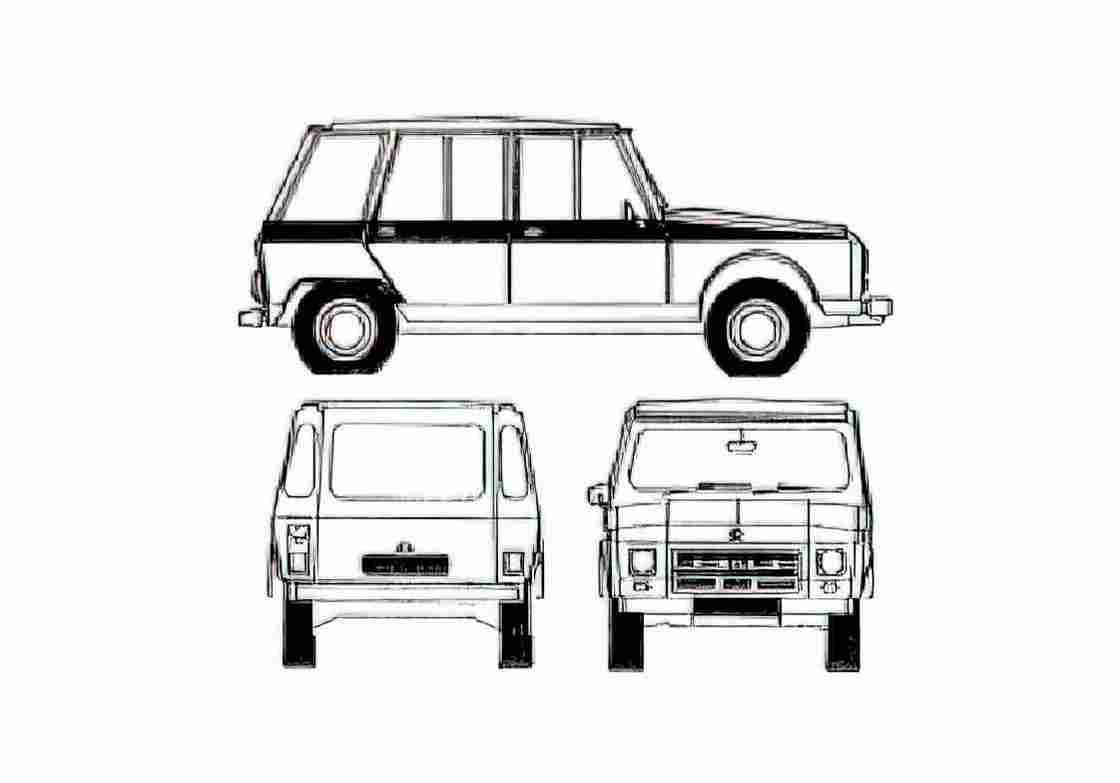 Blueprint Citroen FAF Berline 5 door Hatchback 1973 A4 Photo Print