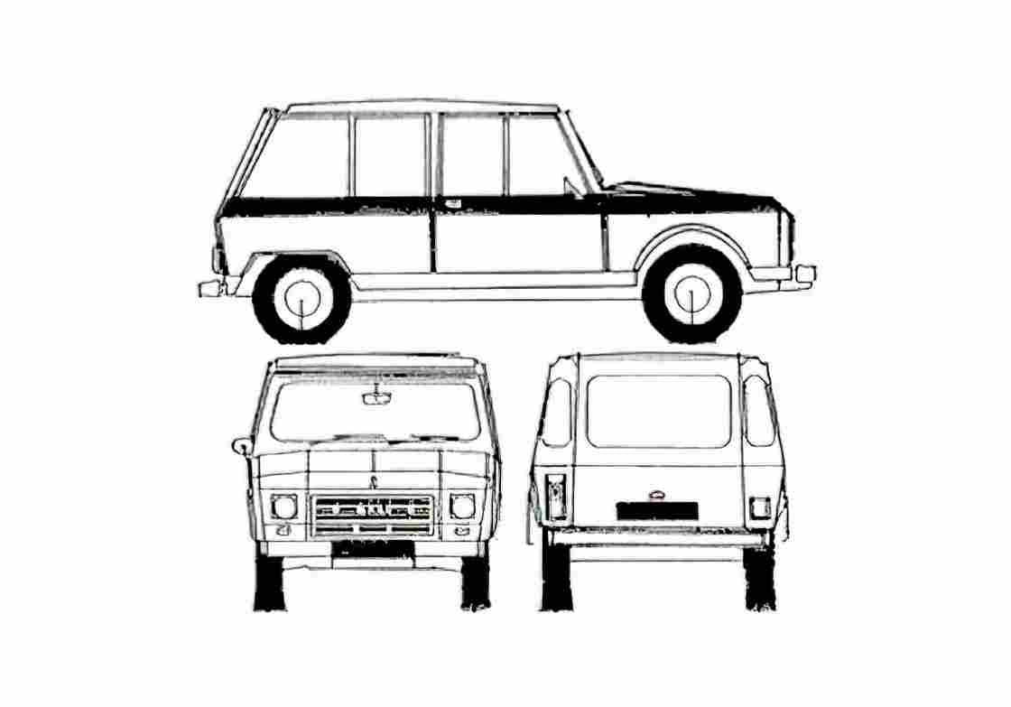 Blueprint Citroen FAF Break 3 door Wagon 1973 A4 Photo Print