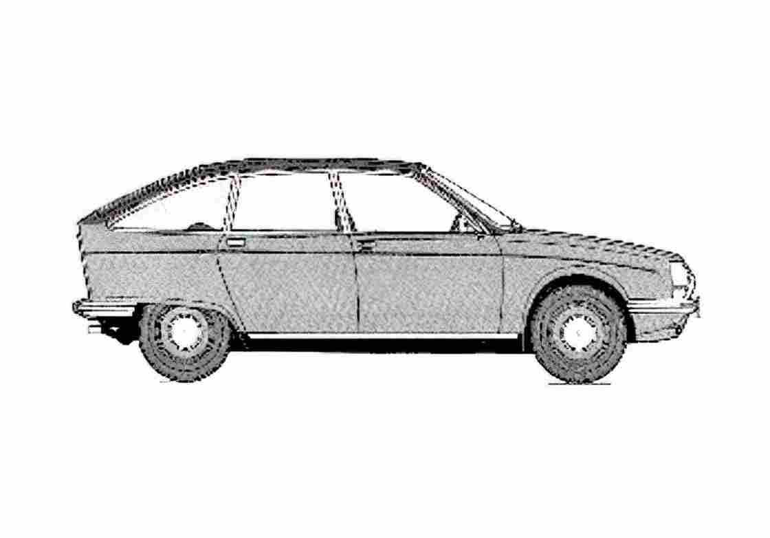 Blueprint Citroen GS Birotor Hatchback 1973 A4 Photo Print